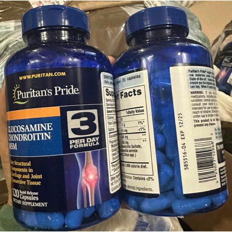 Viên bổ sung Glucosamine MSM Puritan's Pride của Mỹ, 120 viên