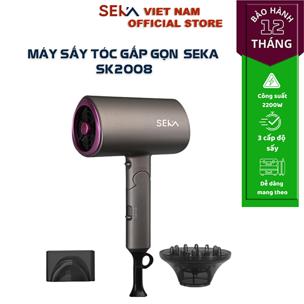 Máy Sấy Tóc Seka Mini, Tạo Kiểu Tóc Chuyên Nghiệp Cao Cấp