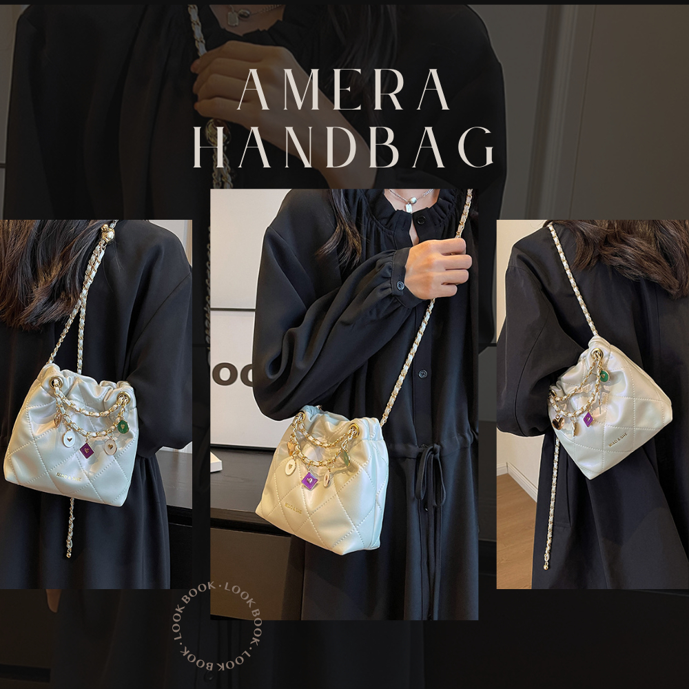 Túi dây xích kim cương Amera Túi bucket đơn giản cao cấp tinh tế