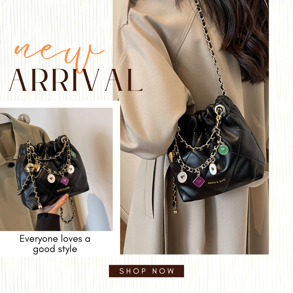 Túi dây xích kim cương Amera Túi bucket đơn giản cao cấp tinh tế