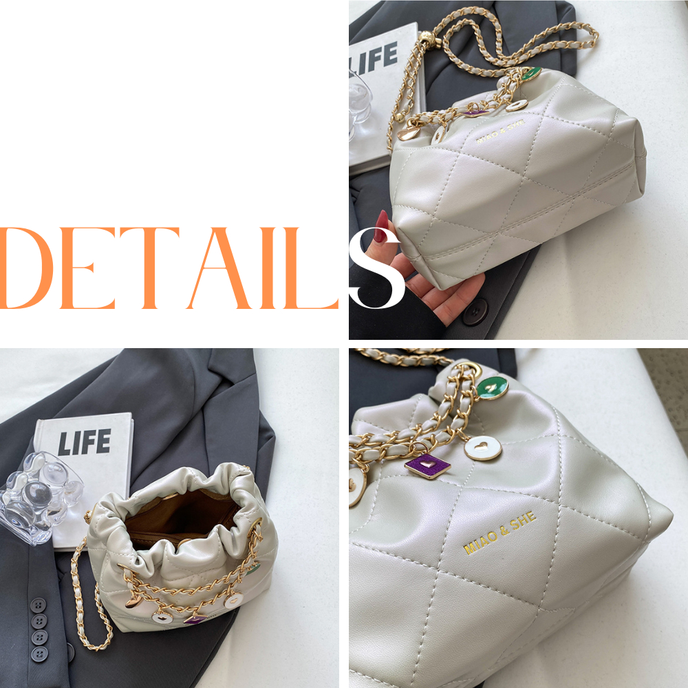 Túi dây xích kim cương Amera Túi bucket đơn giản cao cấp tinh tế