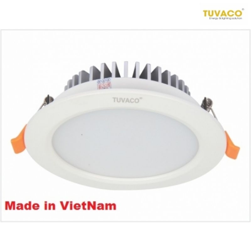 Đèn âm trần đế dày tản nhiệt nhôm cao cấp 5w, khoét lỗ 75mm ánh sáng trắng/vàng/3 màu