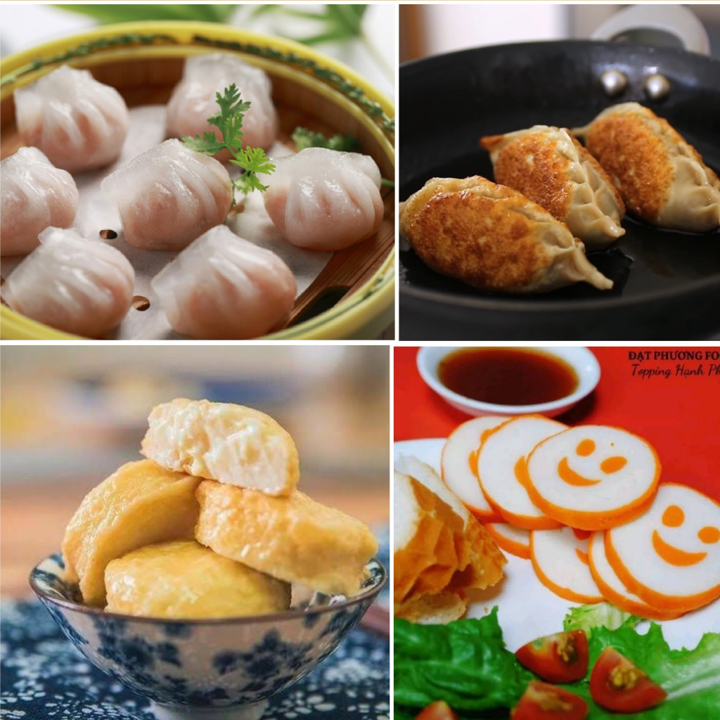 Há cảo, mandu thịt, đậu hũ cá phô mai YoSa, surimi mặt cười - 350g đến 1.505kg