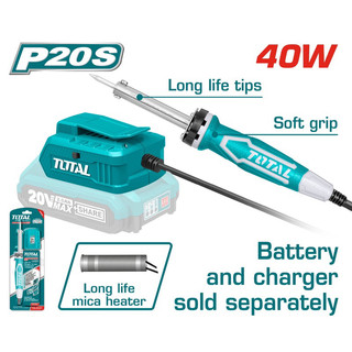 (KKT) Mỏ hàn chì Pin 20V TOTAL TSILI2001 (KO BAO GỒM PIN SẠC)