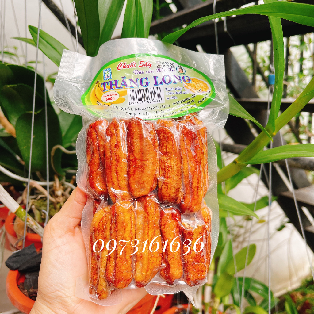 Chuối cao sấy dẻo tự nhiên không đường Thăng Long - Túi 500g