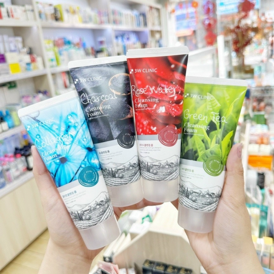 Sữa Rửa Mặt 3W Clinic Cleansing Foam 100ml Dưỡng Sáng Da Hàn Quốc shop Cosin Store