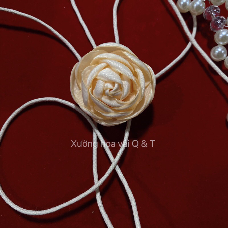 Choker Hoa Hồng Nhiều Màu Handmade
