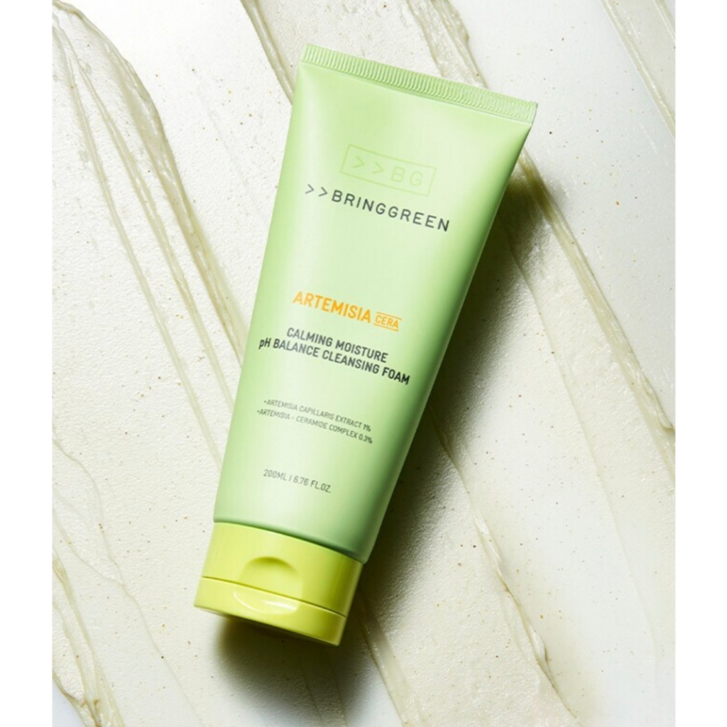 SRM ngải cứu BRING GREEN ARTERMISIA CERA CALMING MOISTURE MILD ACID CLEANSING FOAM