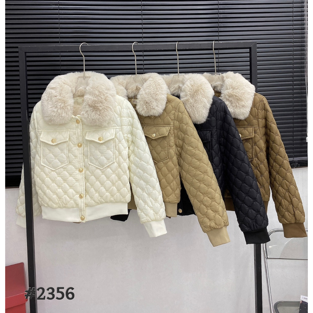 ÁO PHAO LÓT LÔNG TRẦN TRÁM CỔ LÔNG CHA NEO 2356