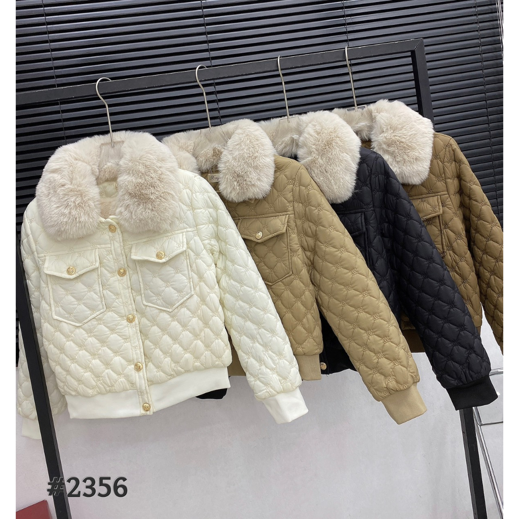 ÁO PHAO LÓT LÔNG TRẦN TRÁM CỔ LÔNG CHA NEO 2356