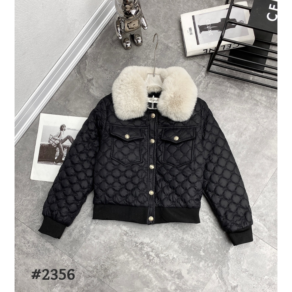 ÁO PHAO LÓT LÔNG TRẦN TRÁM CỔ LÔNG CHA NEO 2356