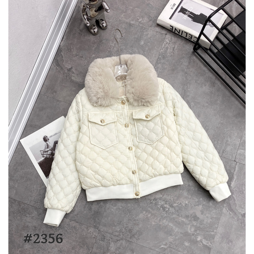 ÁO PHAO LÓT LÔNG TRẦN TRÁM CỔ LÔNG CHA NEO 2356