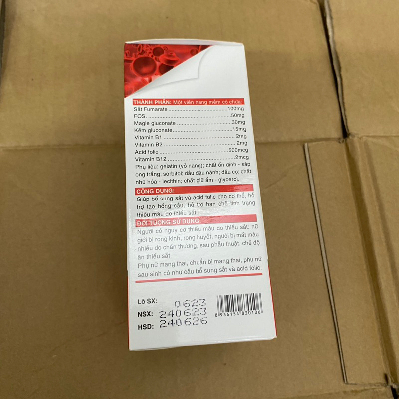 Hộp 30 Viên uống bổ máu bổ sung sắt Acid Folic cho cơ thể FE MAMA DK - bổ sung sắt cho phụ nữ có thai và cho con bú