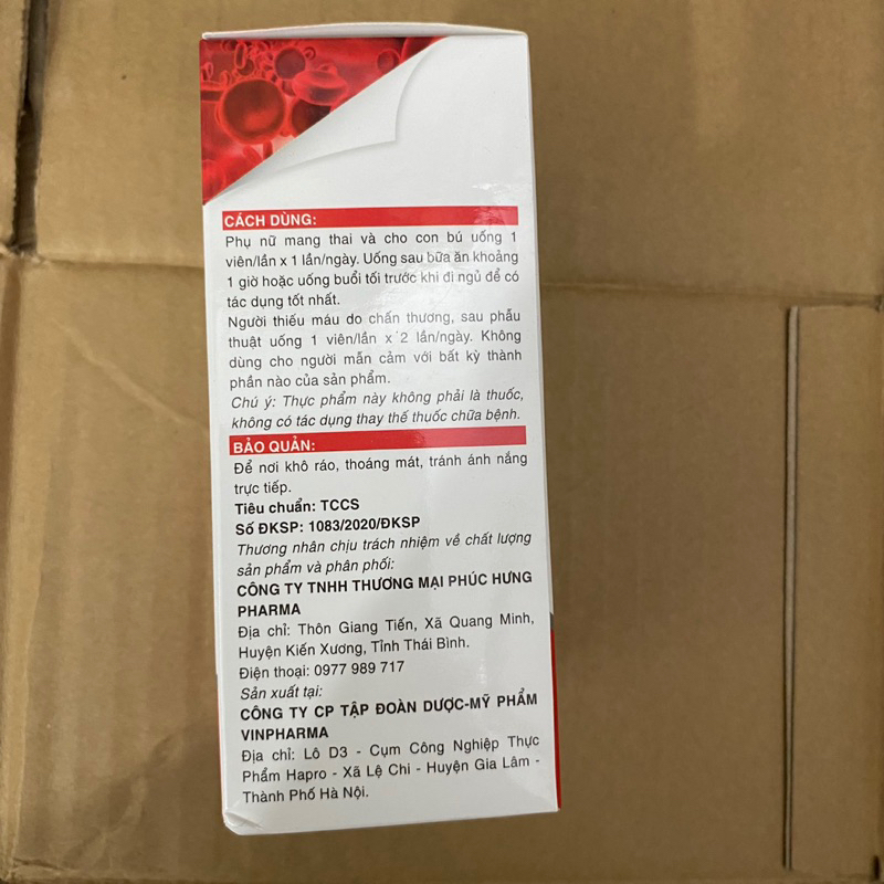 Hộp 30 Viên uống bổ máu bổ sung sắt Acid Folic cho cơ thể FE MAMA DK - bổ sung sắt cho phụ nữ có thai và cho con bú