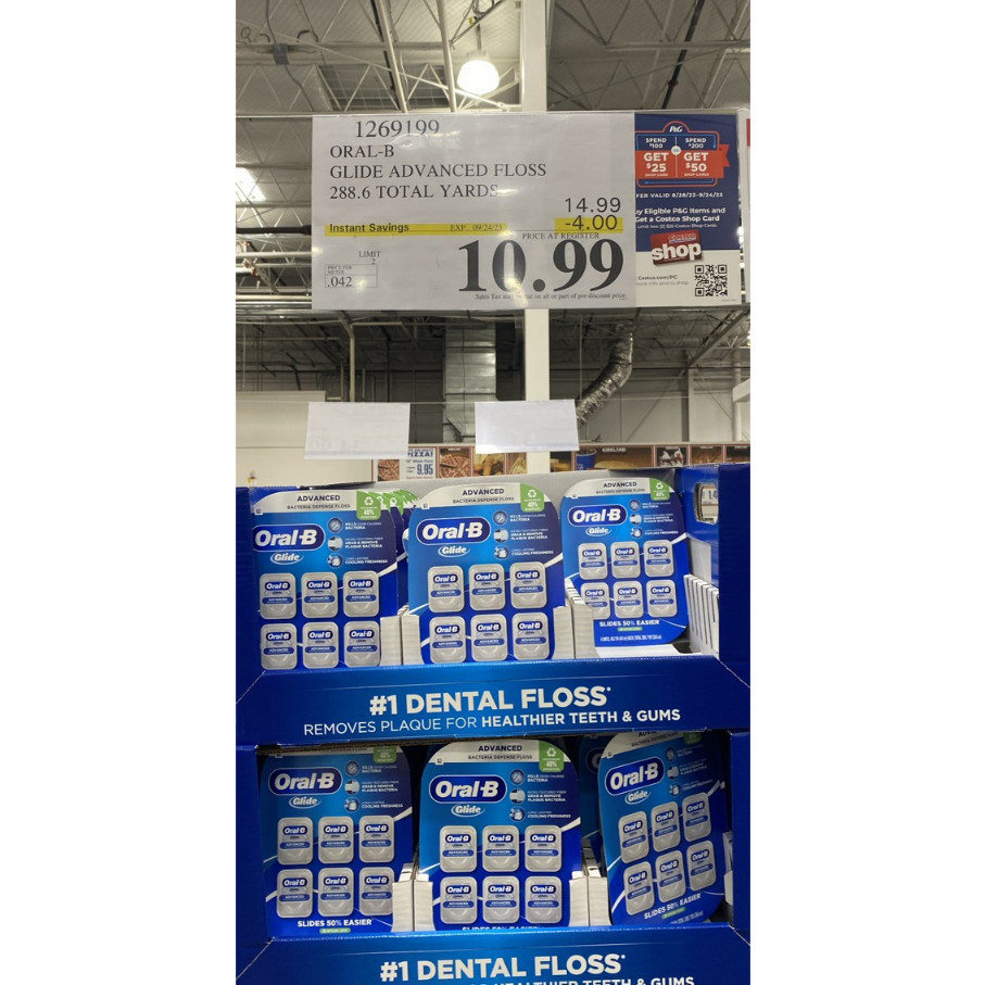 Set 6 chỉ Nha Khoa Oral B Glide chỉ glide vệ sinh răng miệng của Costco Mỹ