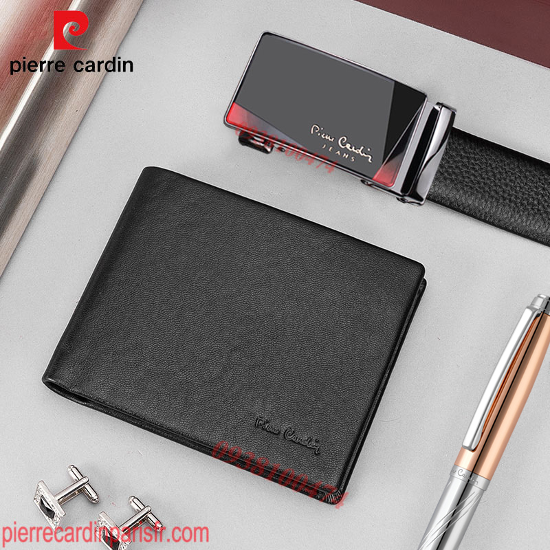 Combo ví thắt lưng Pierre Cardin chính hãng mặt khóa tự động da bò cao cấp