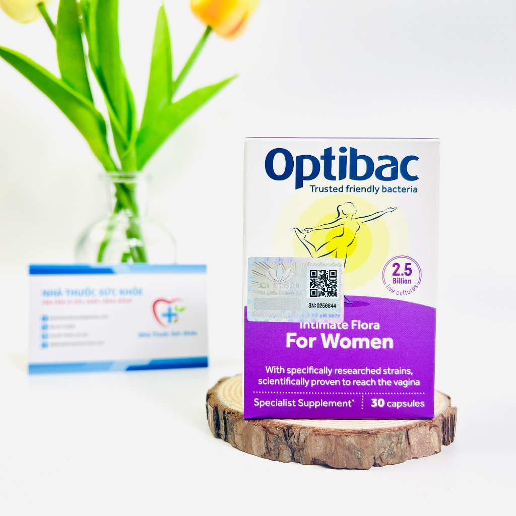 Men vi sinh Optibac tím - Optibac For Women Optibac tím 30v 90v , men