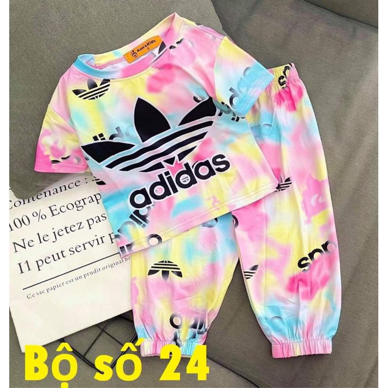 ĐỒ BỘ THUN BÉ TRAI BÉ GÁI NGẮN TAY QUẦN DÀI IN 3D HOẠT HÌNH DỄ THƯƠNG