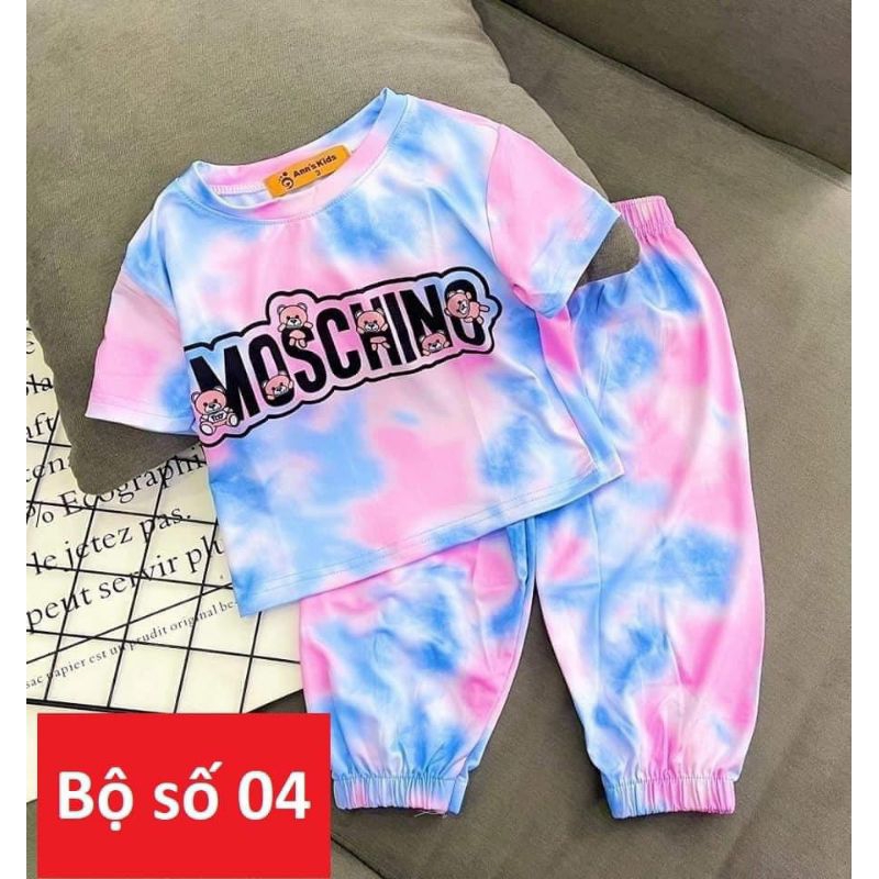 ĐỒ BỘ THUN BÉ TRAI BÉ GÁI NGẮN TAY QUẦN DÀI IN 3D HOẠT HÌNH DỄ THƯƠNG