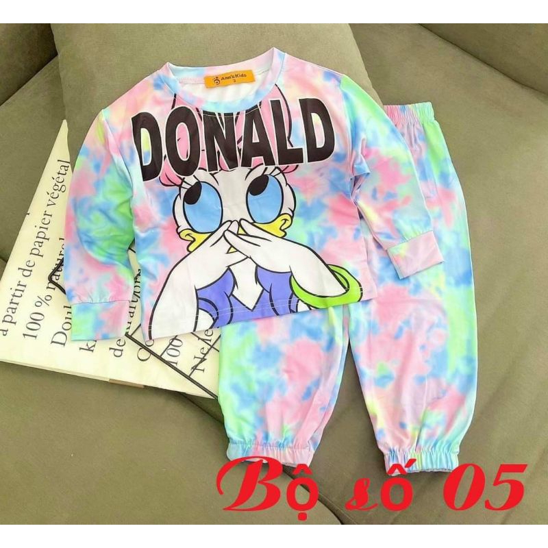 ĐỒ BỘ THUN BÉ TRAI BÉ GÁI NGẮN TAY QUẦN DÀI IN 3D HOẠT HÌNH DỄ THƯƠNG