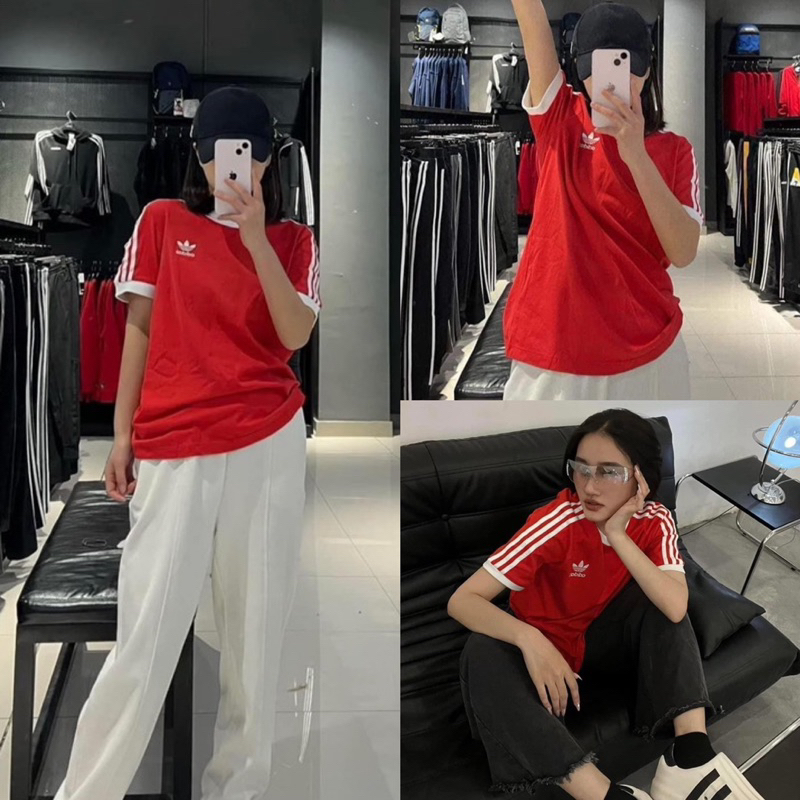 | Mẫu NEW HÌNH THẬT | Áo thun adida|| s basic trơn logo thêu from nam nữ Sẵn Hàng