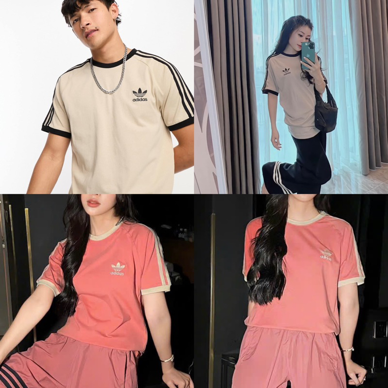 | Mẫu NEW HÌNH THẬT | Áo thun adida|| s basic trơn logo thêu from nam nữ Sẵn Hàng
