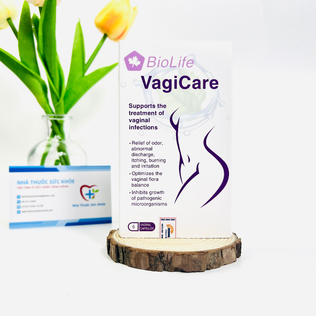 Biolife Vagicare - Giảm nấm ngứa, nhiễm khuẩn, Optibac Tím - Men Vi Sinh Phụ Khoa, Chăm Sóc Vùng Kín