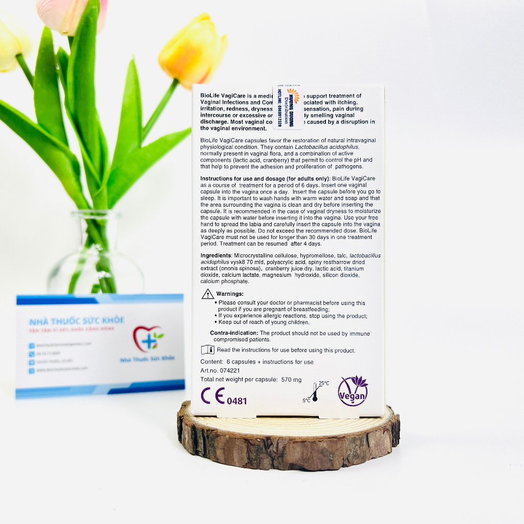 Biolife Vagicare - Giảm nấm ngứa, nhiễm khuẩn, Optibac Tím - Men Vi Sinh Phụ Khoa, Chăm Sóc Vùng Kín