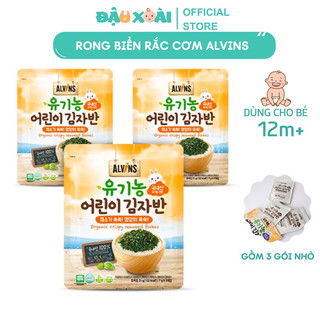 Rong biển rắc cơm hữu cơ alvins hàn quốc cho bé