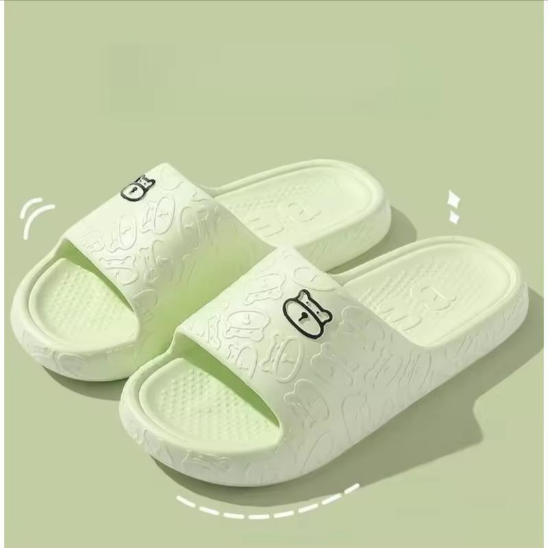Dép nữ mặc bên ngoài chống trượt quai ngang bánh mì nữ đế cao 3cm