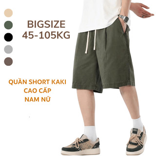 45-105KG Quần Short Kaki BIGSIZE Form Basic Lưng Thun Co Giãn Cao Cấp (kaki trơn)