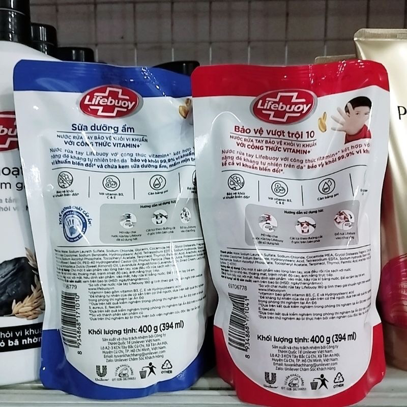 Nước rửa tay Lifebuoy Diệt Khuẩn 400g