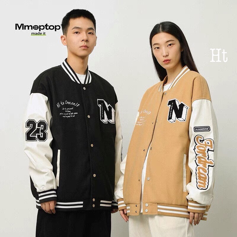 Áo khoác Bomber nam nữ  nỉ cotton N.23