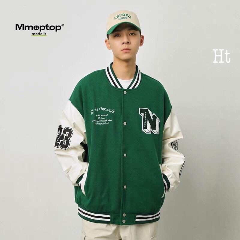 Áo khoác Bomber nam nữ  nỉ cotton N.23