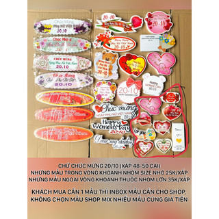 Banner, thiệp Chữ Chúc mừng 20/10