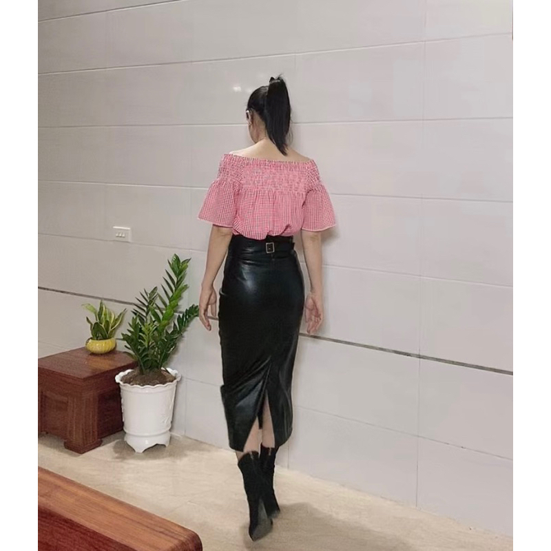 Chân váy da body dáng dài tuyển chọn