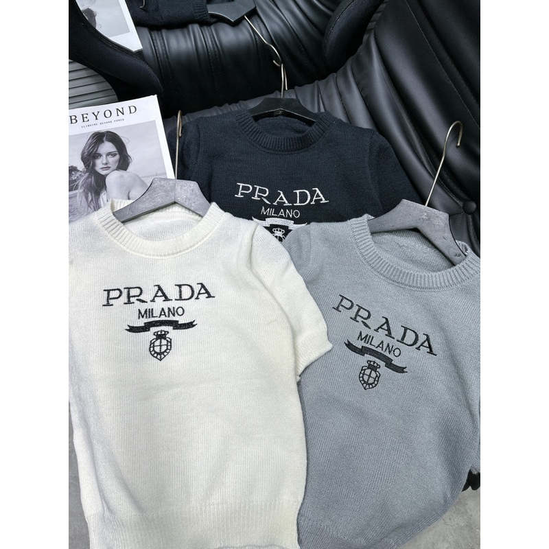 Áo len thêu prada siêu xinh