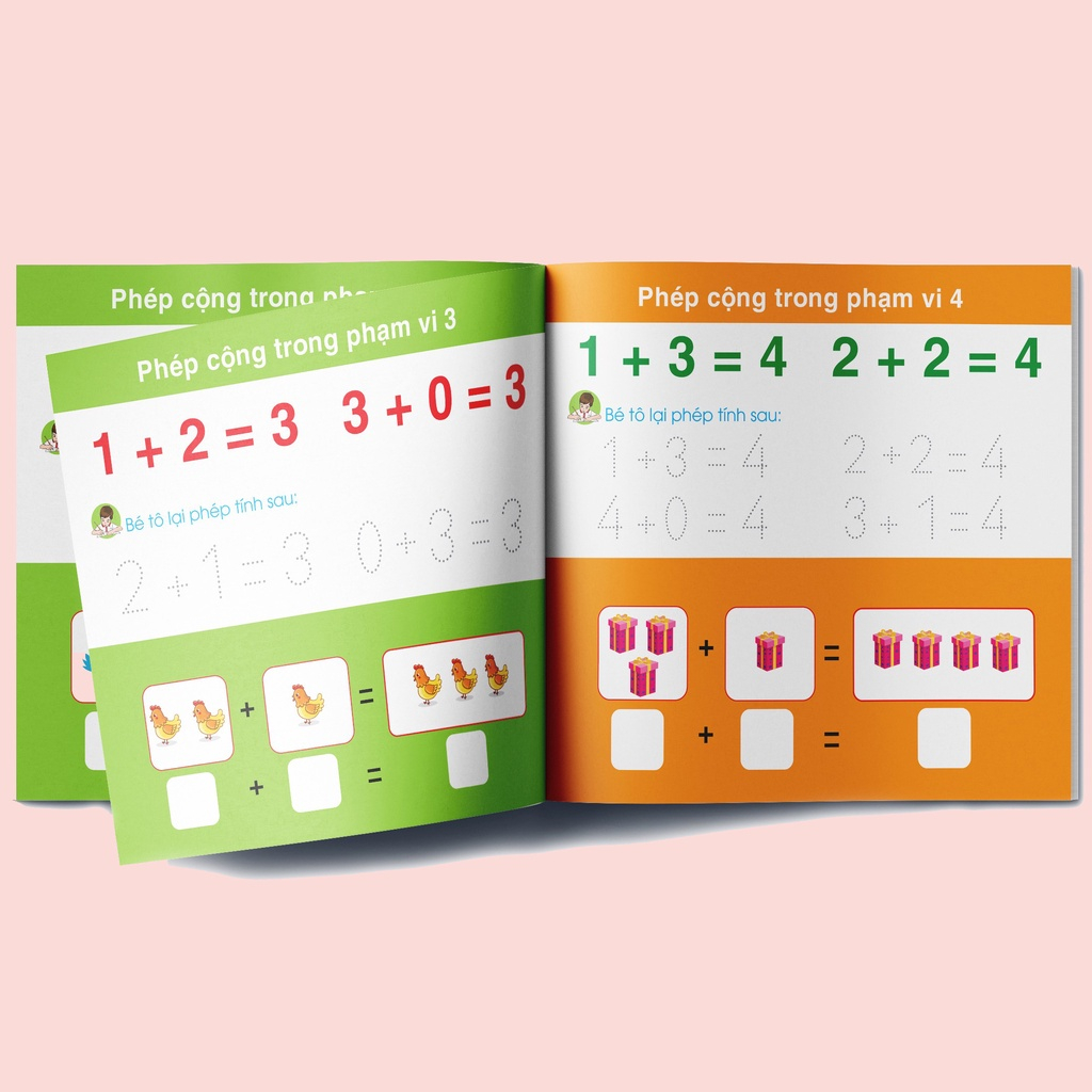 Sách - Tự Xóa Thông Minh - Bộ 4 Cuốn - Bé Học Chữ Số, Chữ Cái, Nét Bút Đầu Tiên, Hình Khối Và Màu Sắc