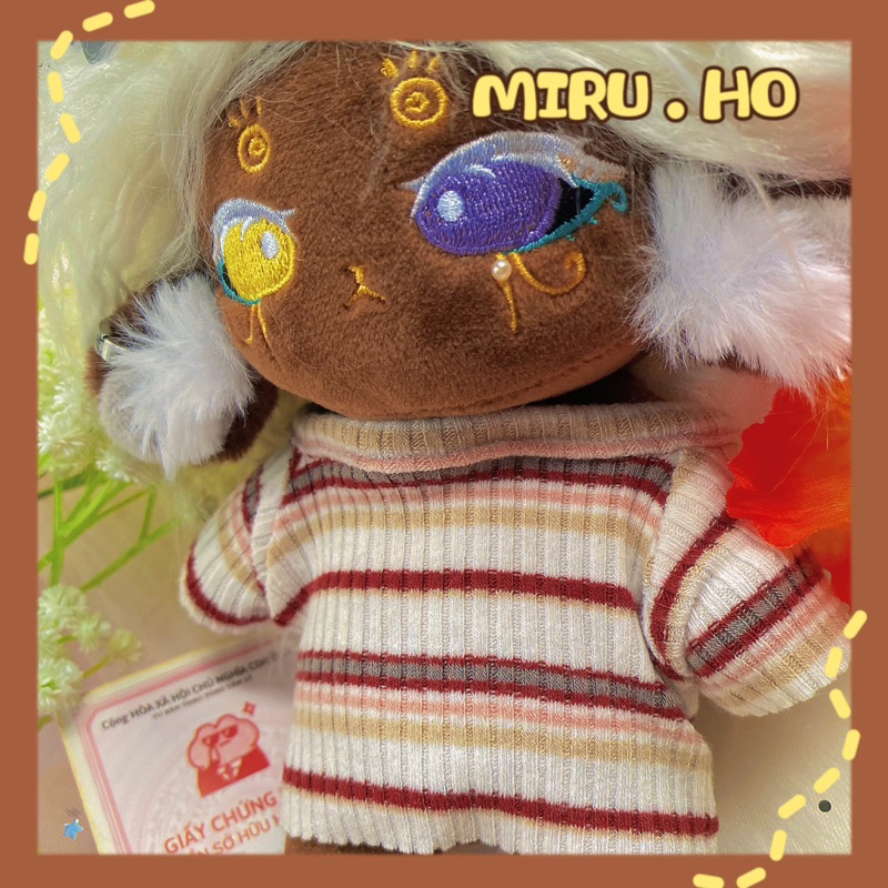 Quần áo búp bê outfit doll 20cm thường ngày dễ thương, năng động, áo len hàng sẵn KHÔNG GỒM DOLL