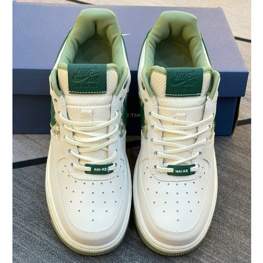 NIKE THỂ THAO AIR FORCE 1 LOW NAI-KE “WHITE GREEN” FN0369-100. GIÀY AF1 LOW 07 BAMBOO WEAVE
