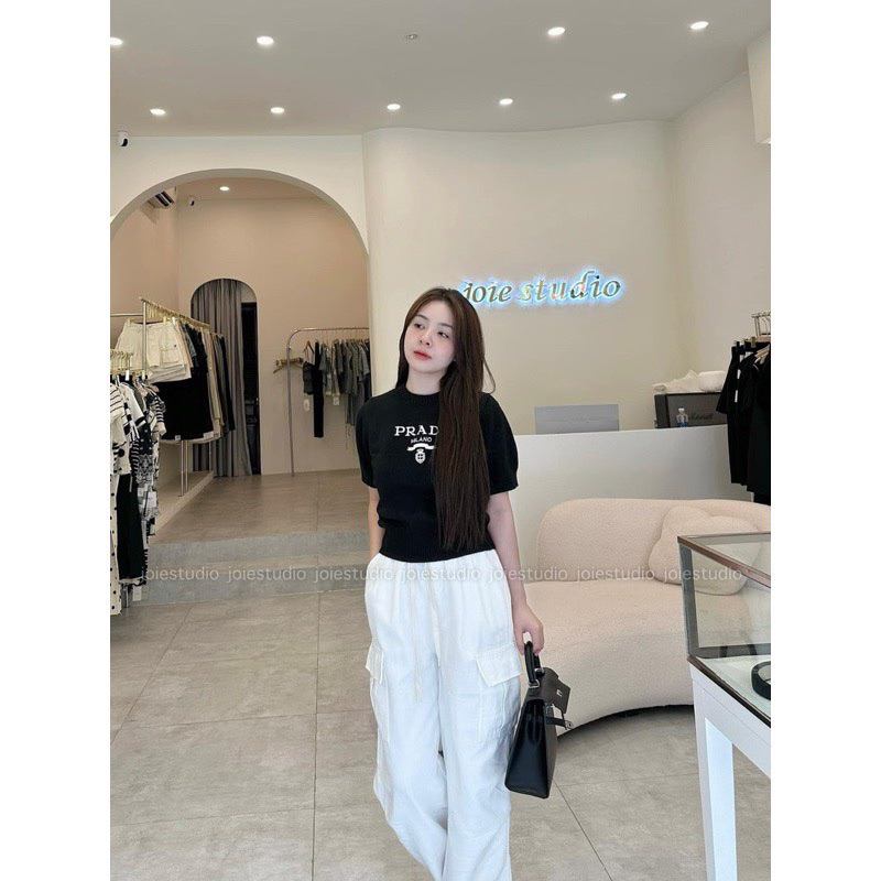 Áo len thêu prada siêu xinh