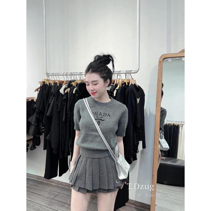 Áo len thêu prada siêu xinh