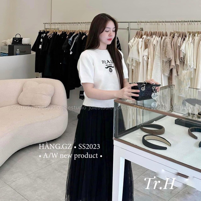 Áo len thêu prada siêu xinh