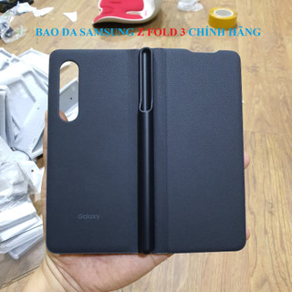 Bao da samsung z fold 3 chính hãng, có khay đựng bút