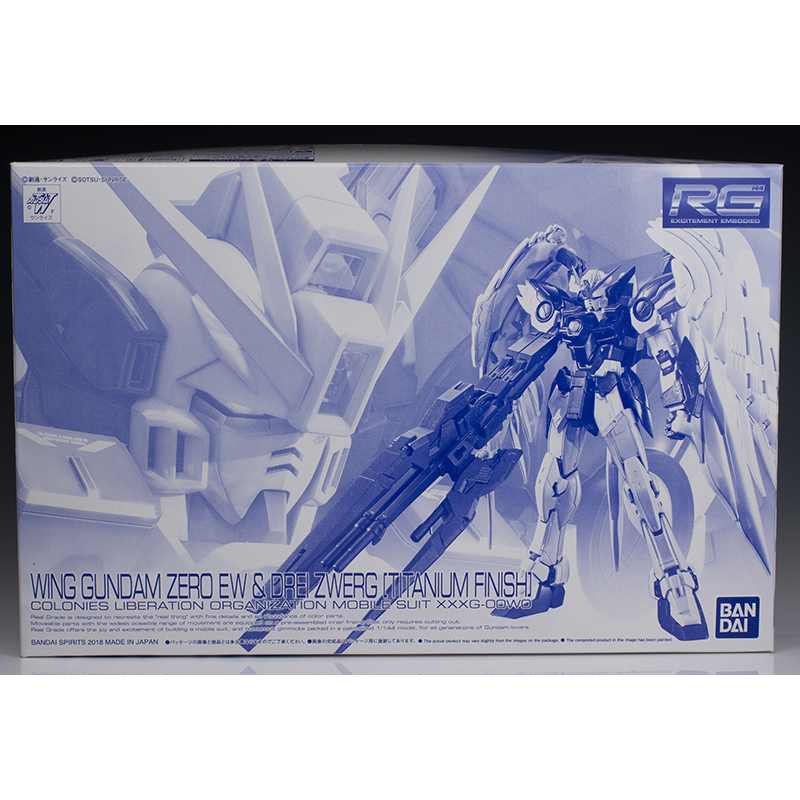 Mô hình lắp ráp RG Wing Gundam Zero EW & Drei Zwerg (Titanium Finish) Bandai 4573102553782