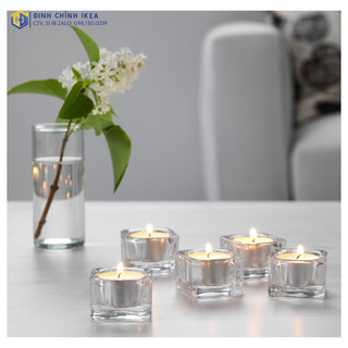 Set 5 đế nến thủy tinh glasig