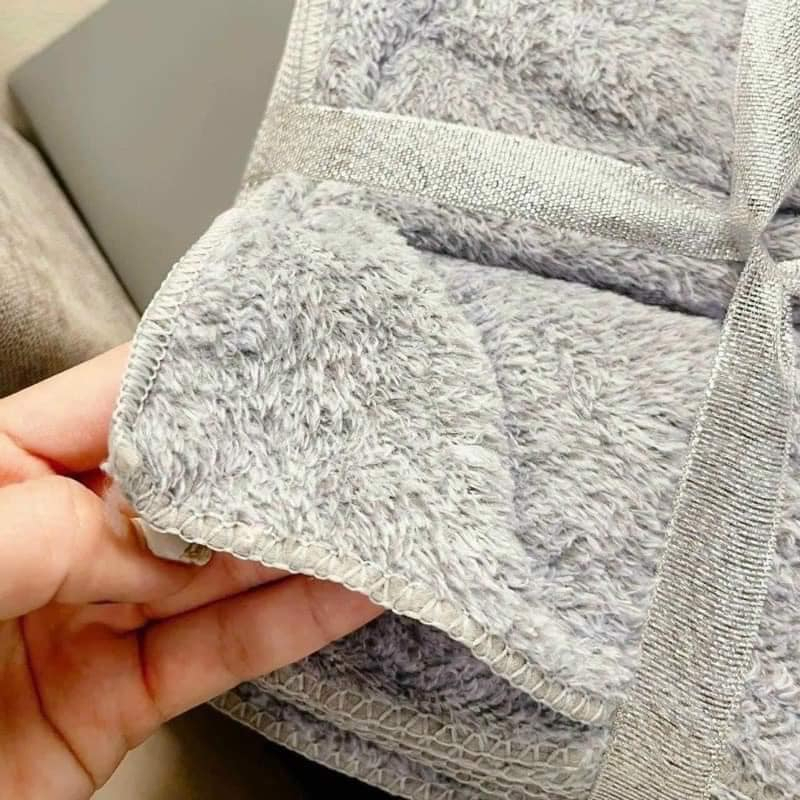 Khăn lau tay, lau bếp 2 mặt đa năng siêu mềm, thấm hút nước, giặt lại dễ dàng MÀU XÁM