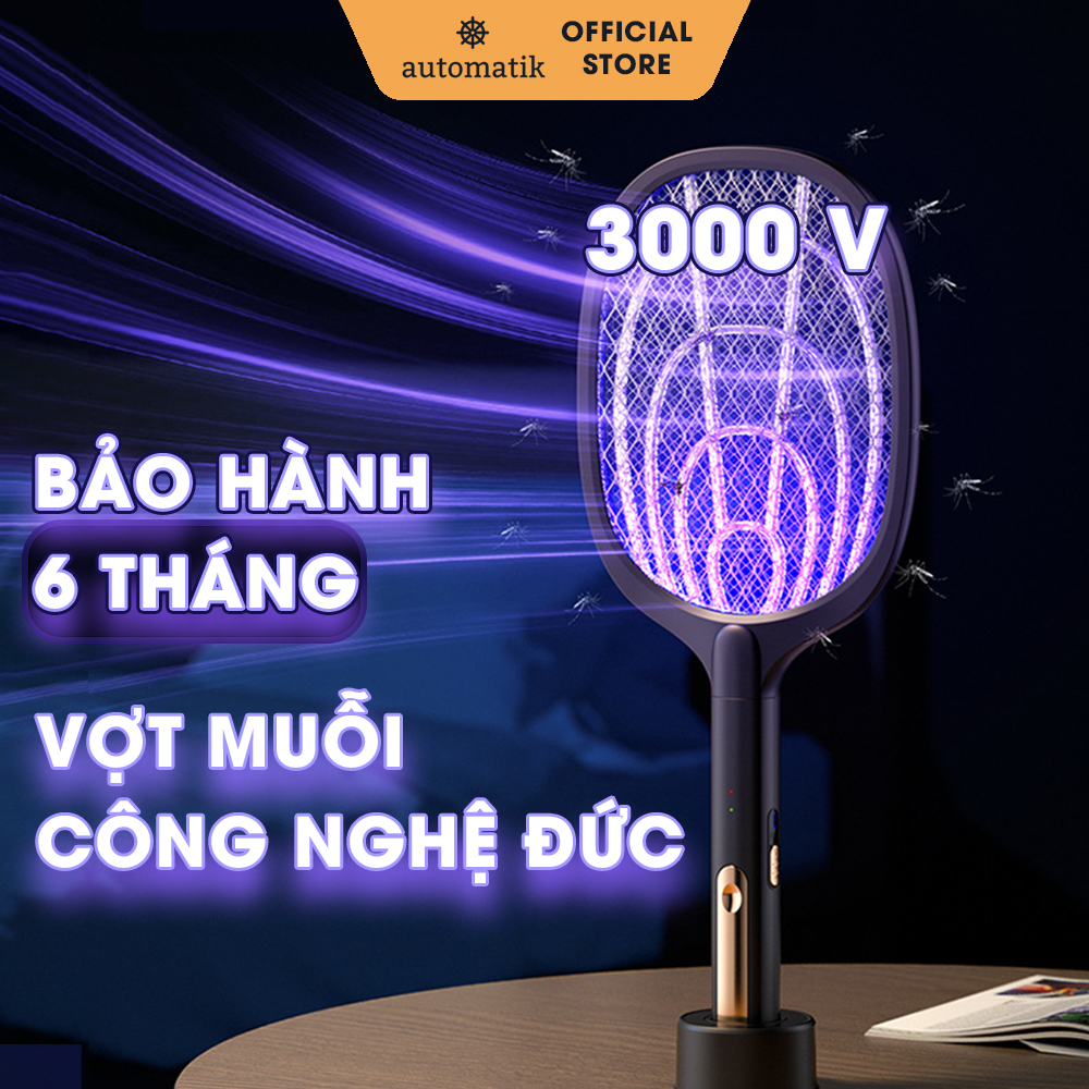 Vợt Muỗi Thông Minh Tự Động, Vợt Bắt Muỗi Kiêm Đèn Bắt Muỗi, Bắt Côn Trùng, Vợt Điện Bắt Muỗi, Vượt Muỗi Automatik