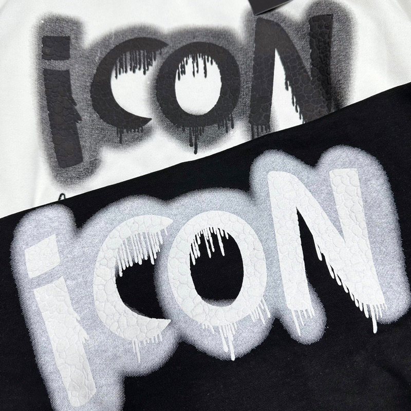 Áo nỉ Sweater nam nữ Dsq2 nỉ chân cua in chữ ICON đốm loang ngực in hình sticker sao lá chữ-- hotrenrd 2023