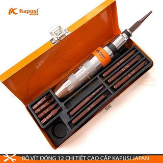 Bộ tua vít đóng 12 chi tiết cao cấp kapusi nhật bản đóng tháo ốc gãy toét chuyên nghiệp K-7194